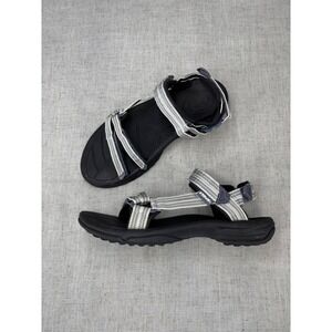 Teva Terra Fi 4 Sandals Black Grey Blue Sport Hiking Gorpcore Strappy Women's 8